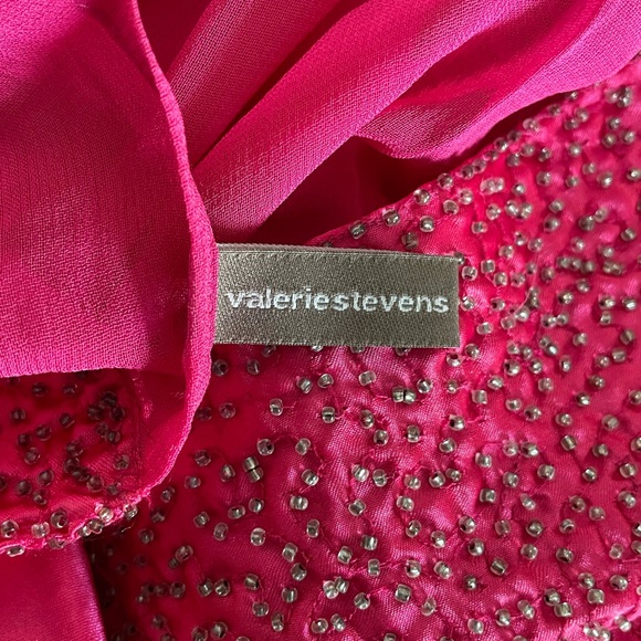 Vintage Valerie Stevens Pink Beaded Scarf Wrap - Picture 4 of 5